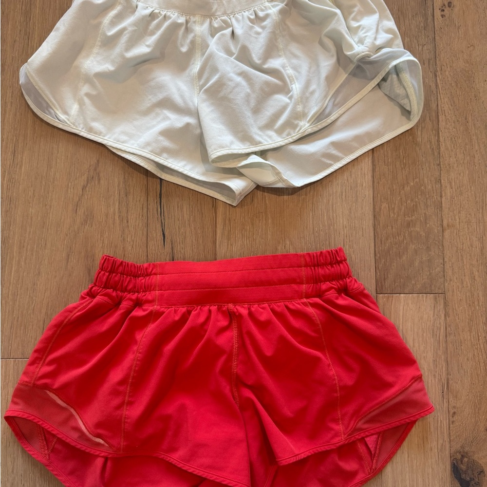 2 pairs of Lululemon hottie hot shorts